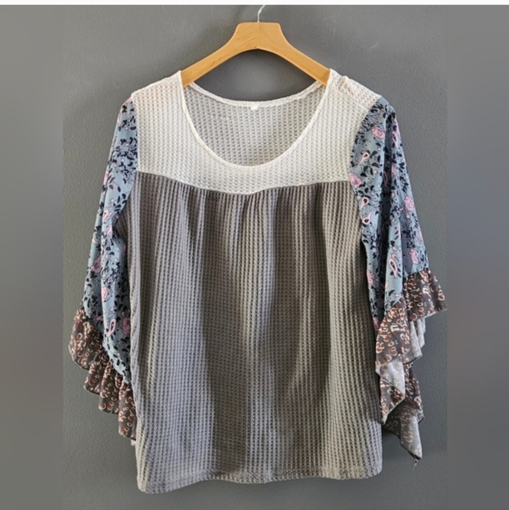 Floral Patchwork Women's Top - image 1